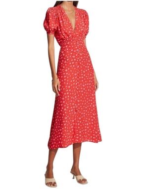 Faithful the Brand Bellavista Midi Dress In Sunset Floral 6 excellent condition